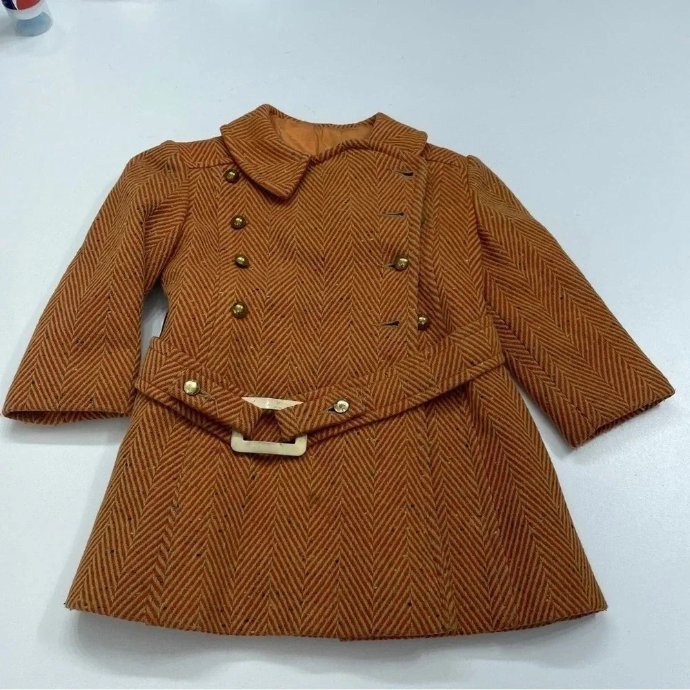 Rothschild Youth Vintage Pea Coat Orange 2299